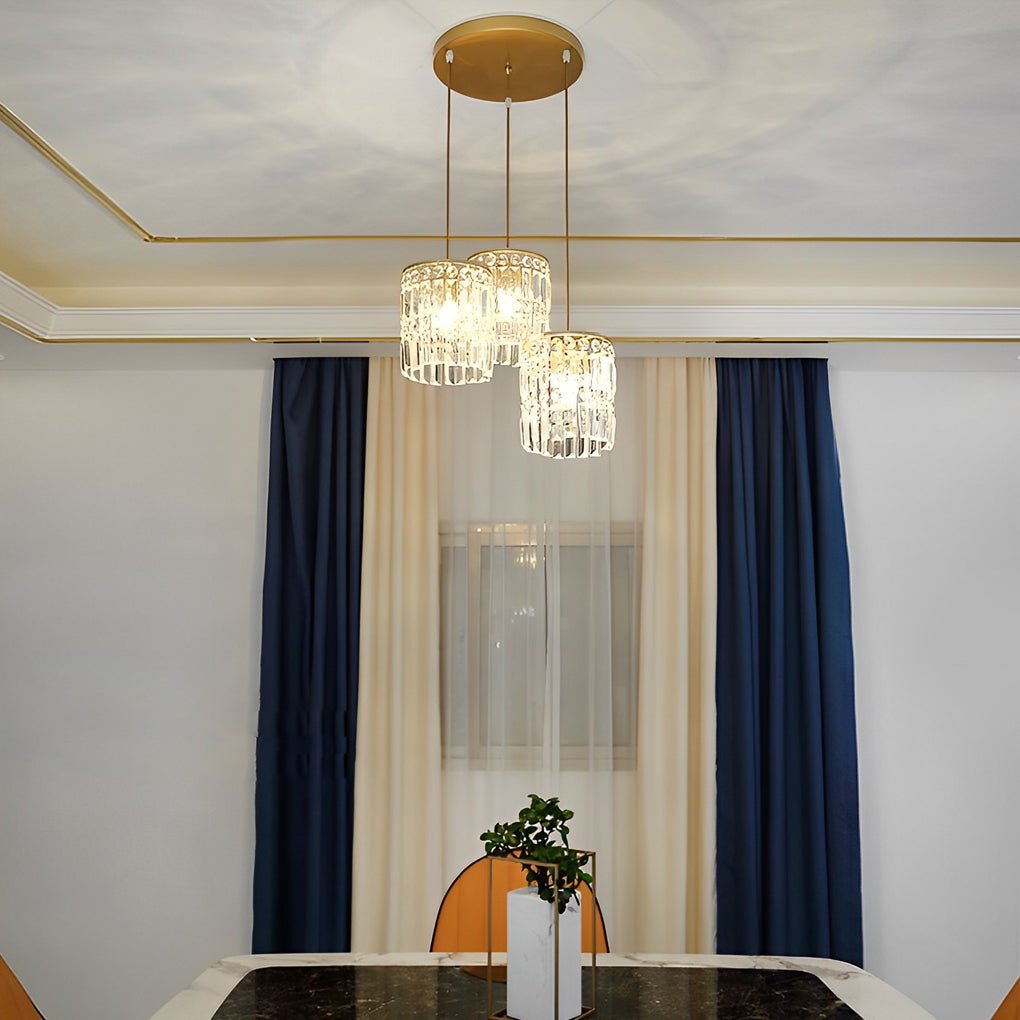 Crystal Pendant Light with 3-Step Dimming | Modern Nordic Design