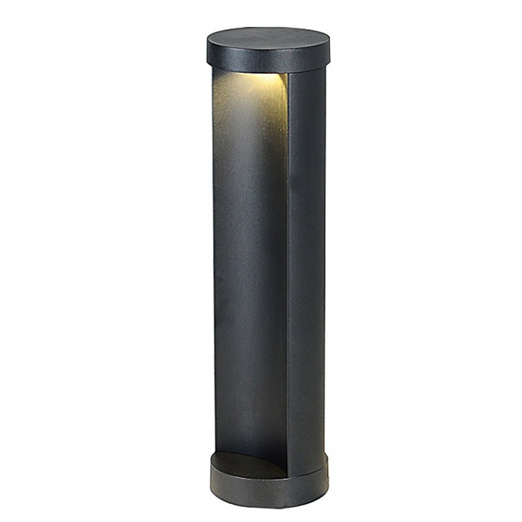 Modern Cylinder Lawn Lamp - LED Solar & Hardwired Outdoor Light