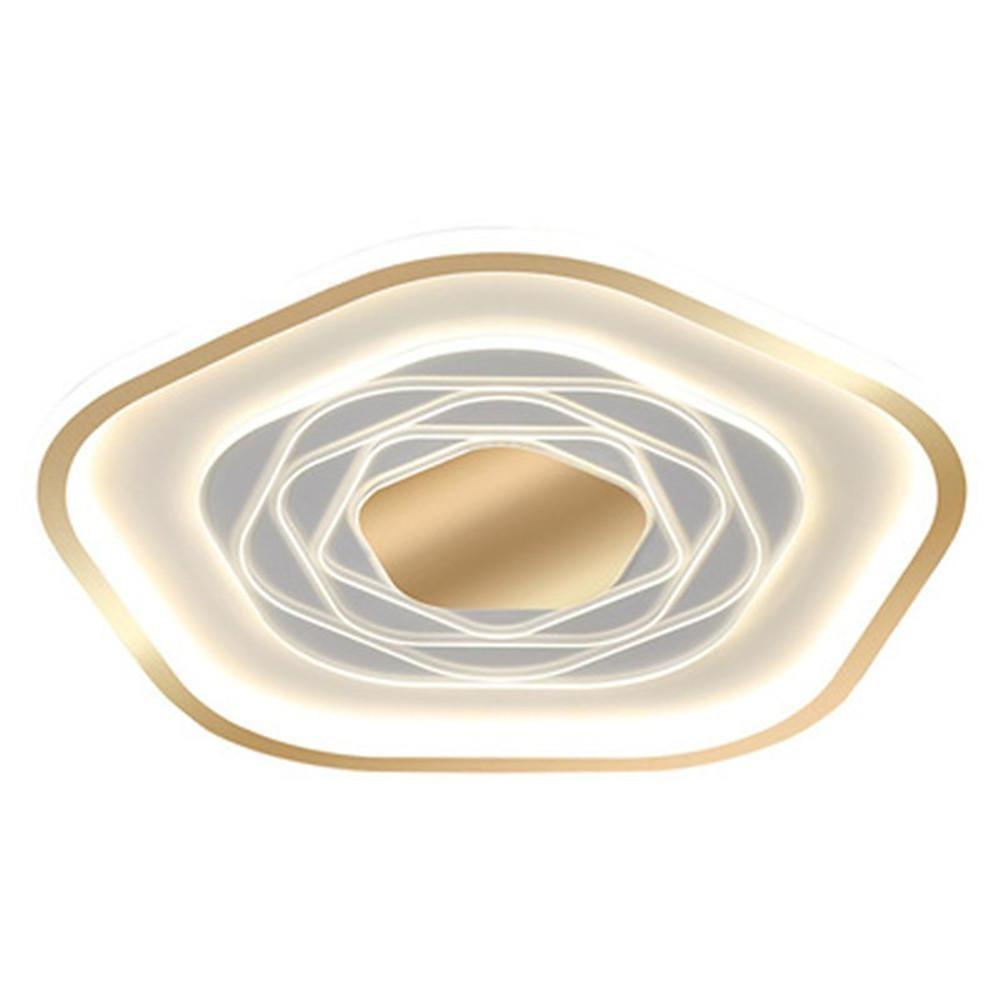 Hexagonal Abstract LED Flush Mount Ceiling Light - Acrylic Shade