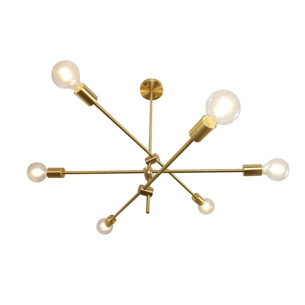 Modern Sputnik Chandelier 6-Light Metal Pendant