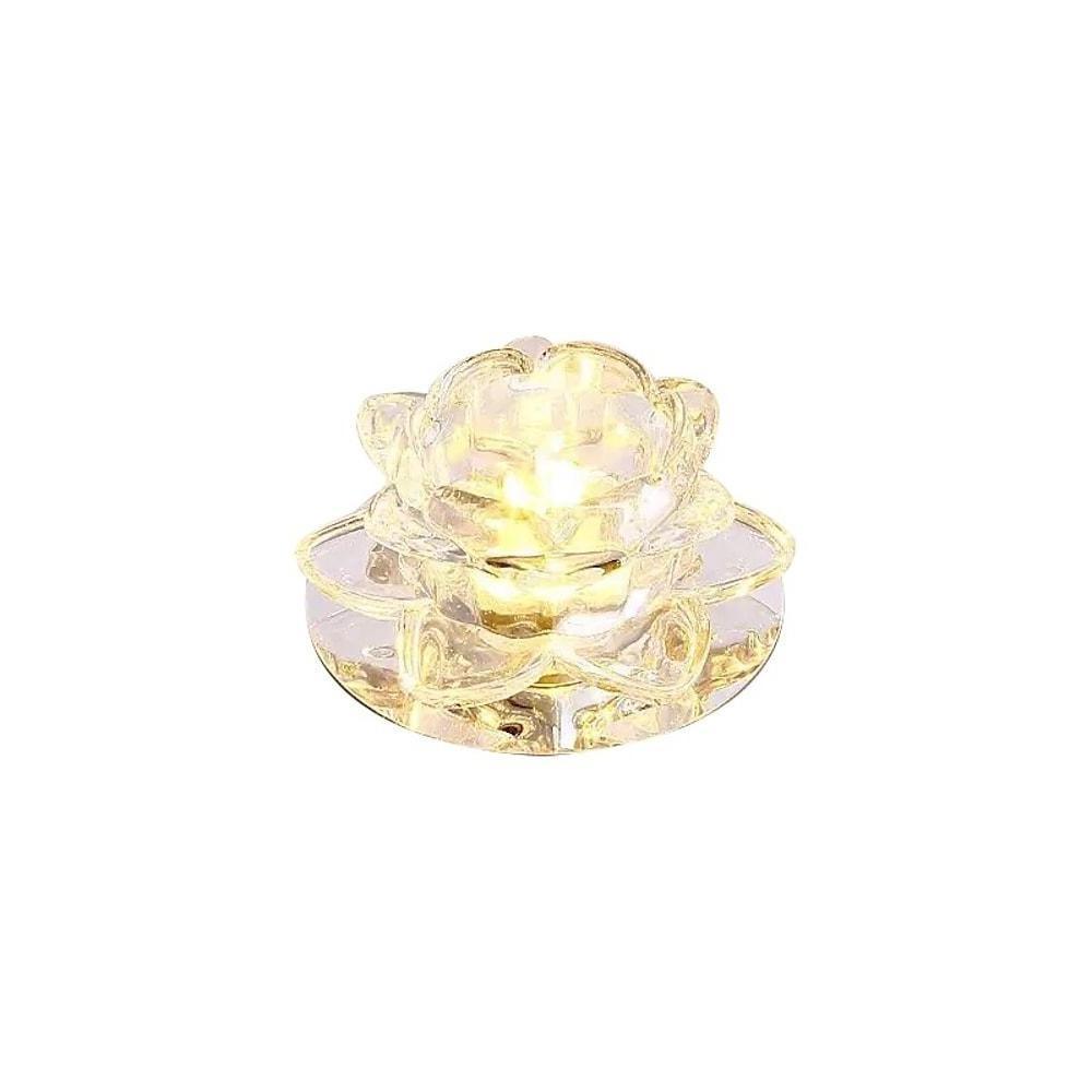 Modern Glass Flower LED Flush Mount Ceiling Light - Multi Color