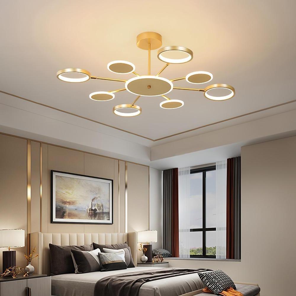 Modern Multi-Circle Pendant Light Acrylic Aluminum LED Chandelier