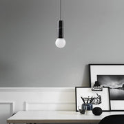 Modern Elongated Ceramic LED Pendant Light - Metal & Ceramic