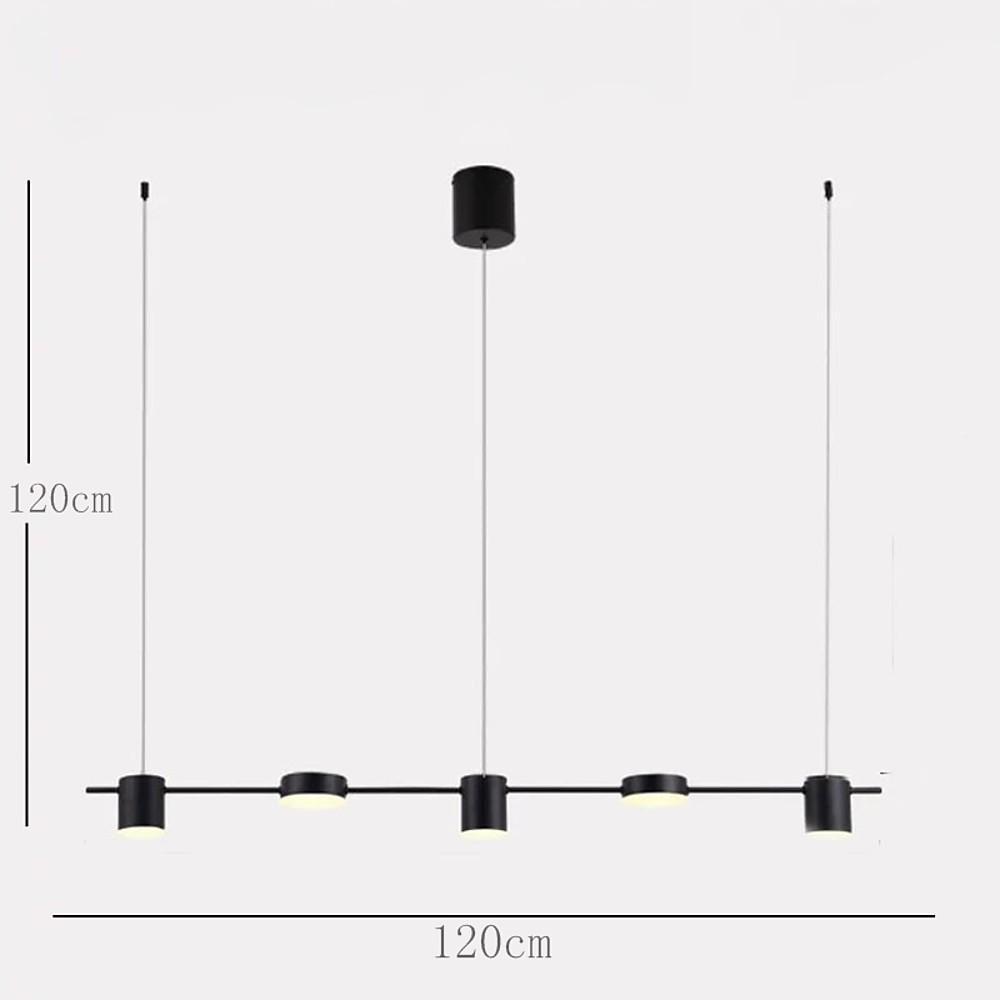 5-Light LED Modern Metal Acrylic Chandelier Pendant Light