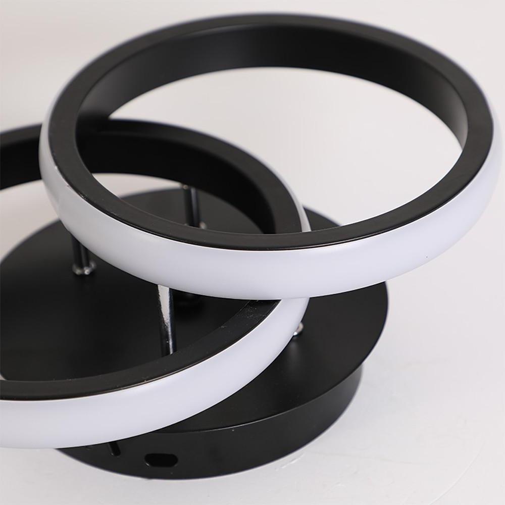 Modern Dual Circle LED Flush Mount Metal Ceiling Light
