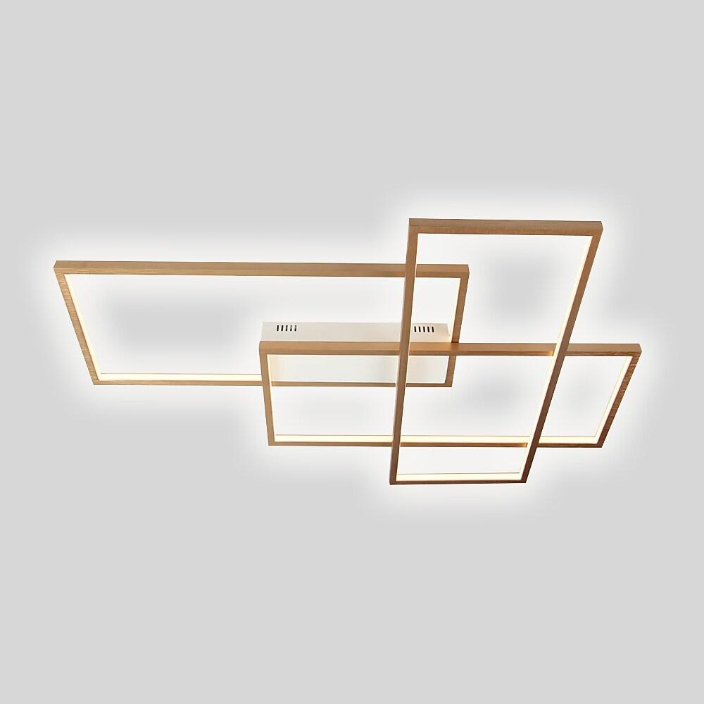 Geometric Overlapping Rectangle Aluminum LED Flush Mount Ceiling Light