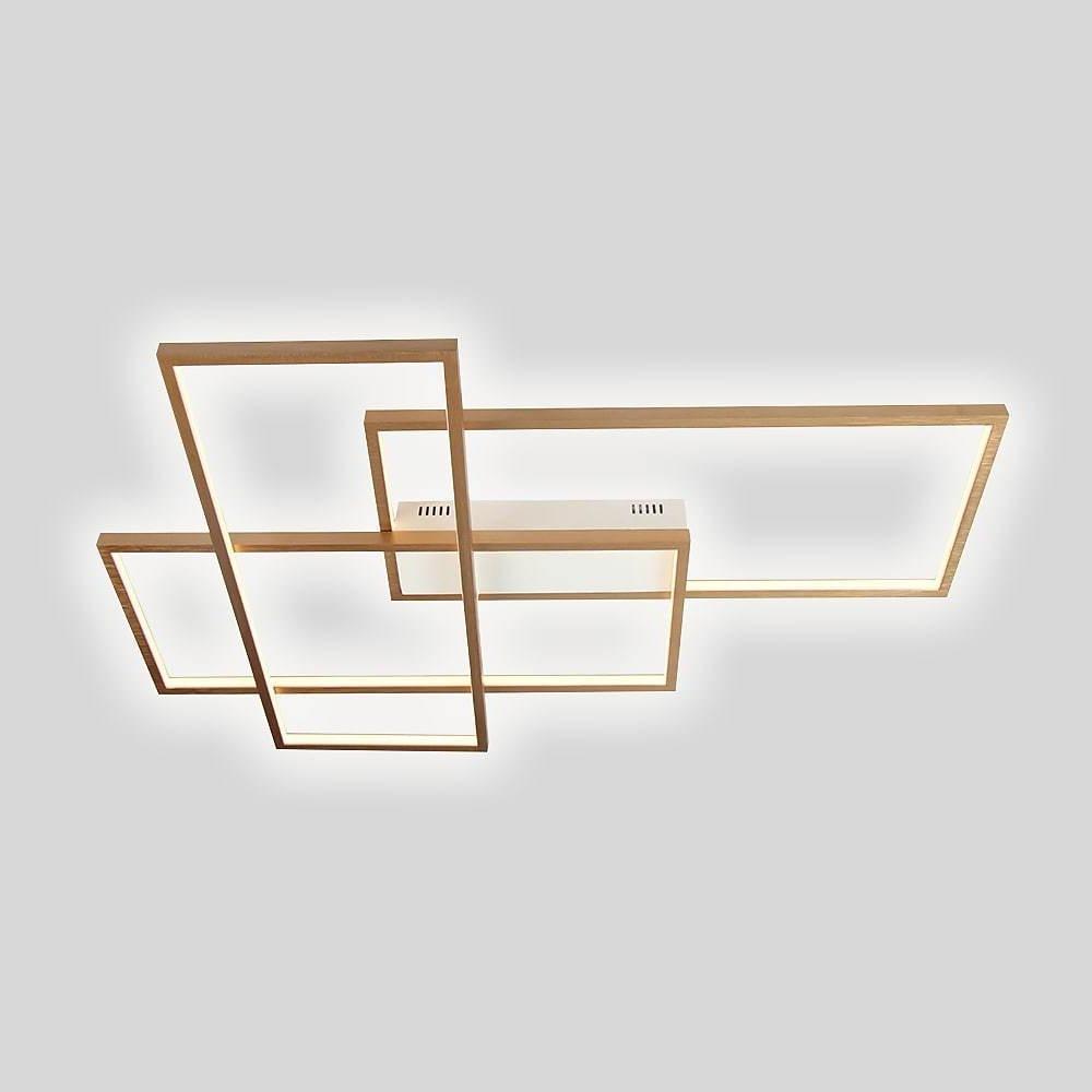 Rectangular Hybrid Modern Flush Mount Ceiling Light with LED