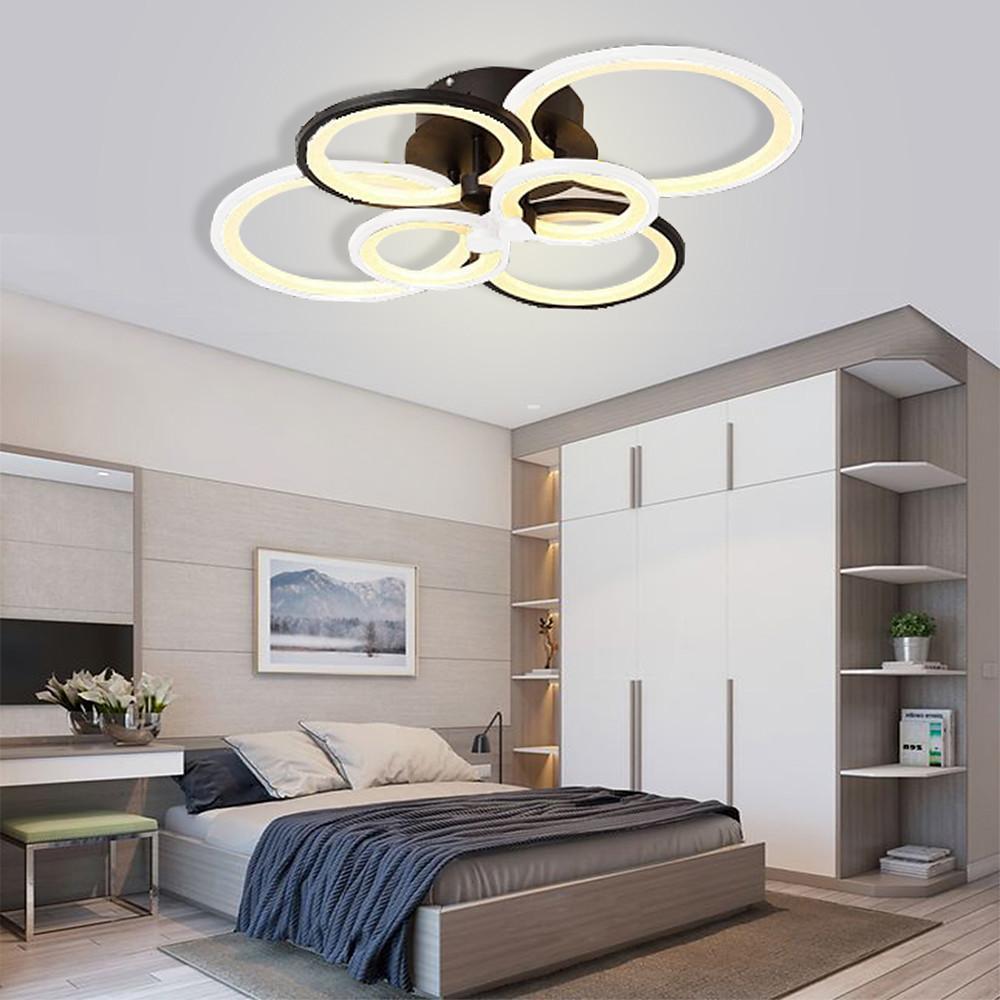 Multi-Circle Dimmable LED Semi-Flush Mount Ceiling Light