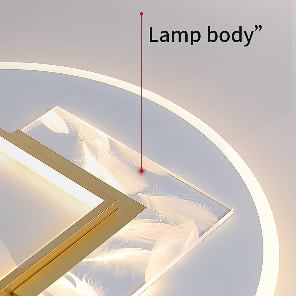 Modern Geometric Metal LED Flush Mount Ceiling Light
