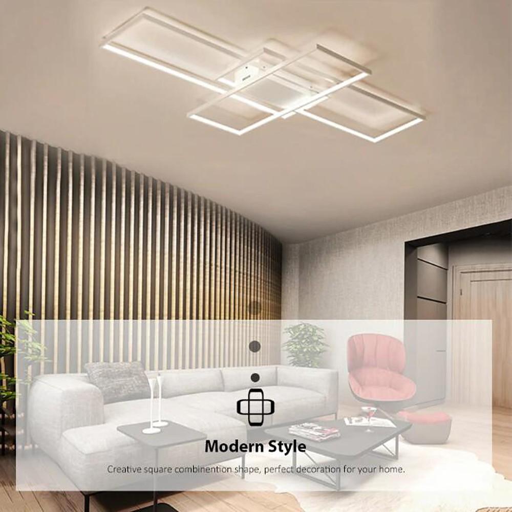 Modern Abstract LED Flush Mount Ceiling Light – Three Rectangles