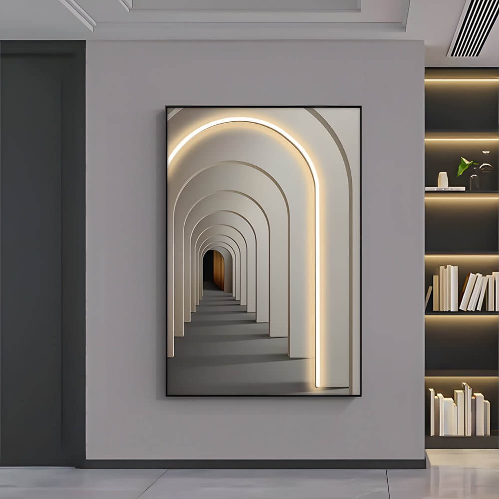 LED Canvas Wall Art with Remote Control - Modern Illuminated Painting