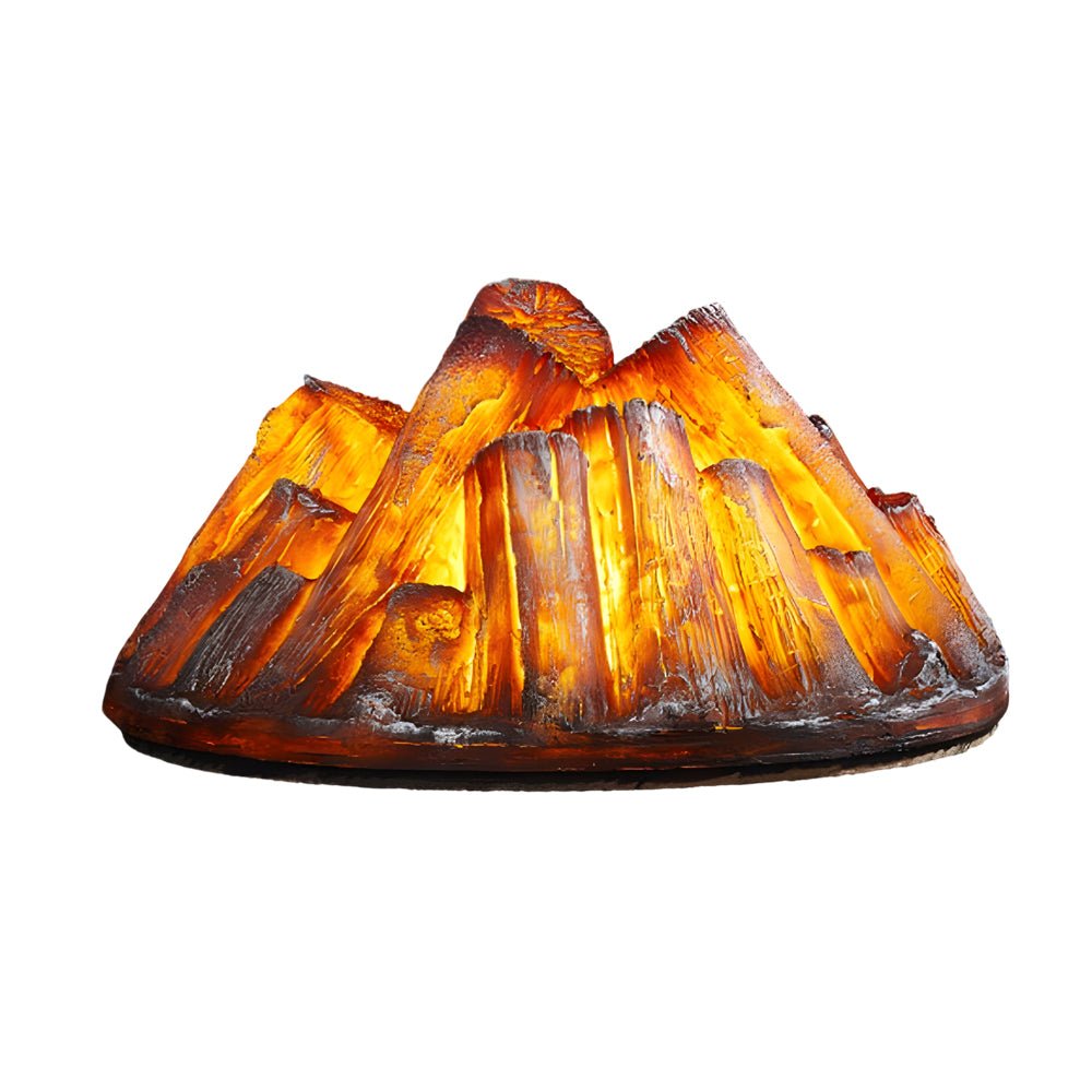 Simulated Fireplace Flame Lamp with Resin Charcoal Effect