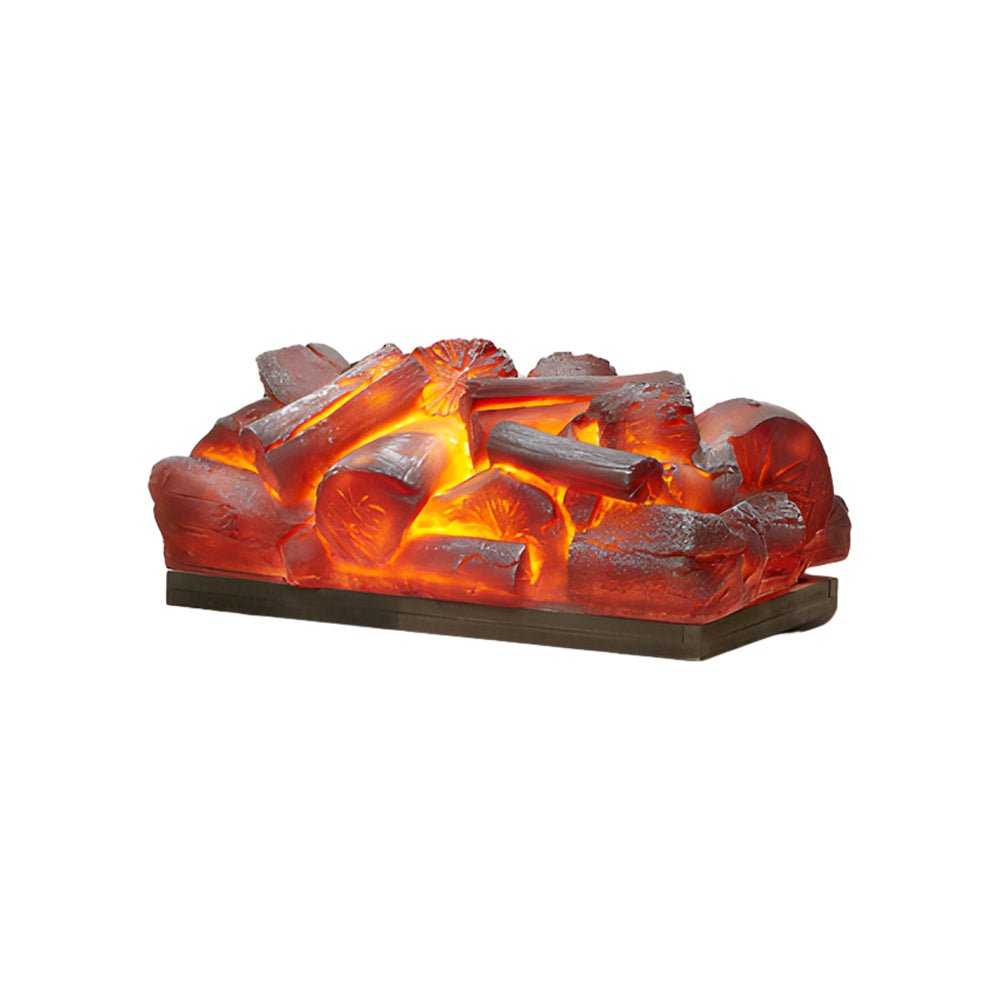Simulated Fireplace Flame Lamp with Resin Charcoal Effect