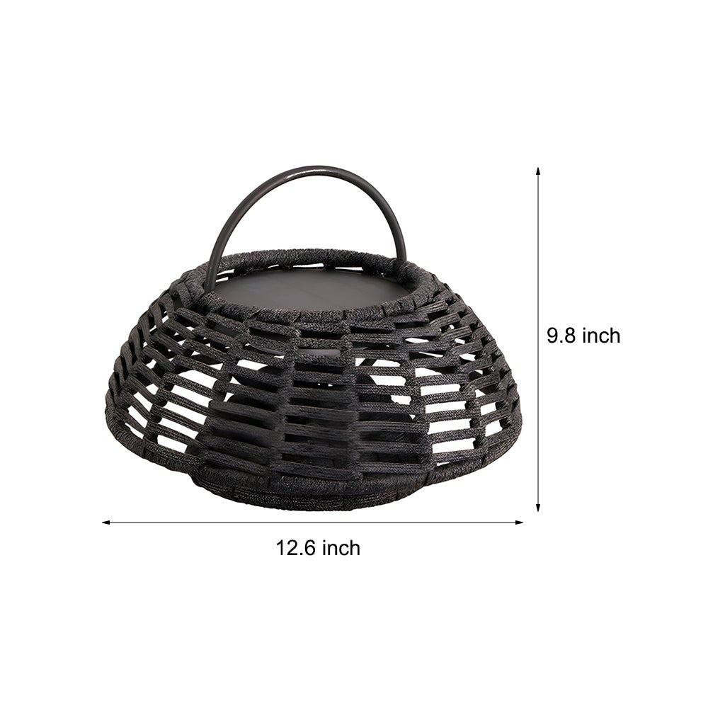Hand-Woven Rattan Waterproof LED Outdoor Chandelier