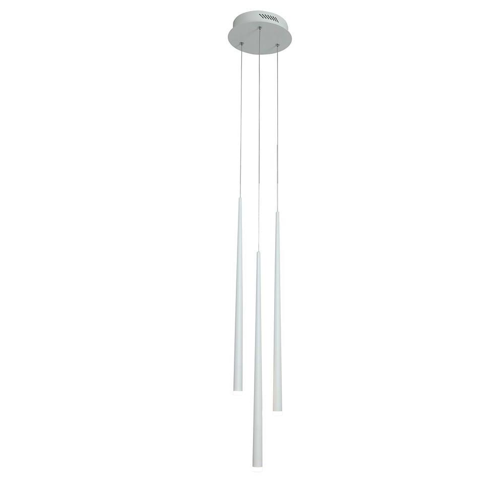 Modern Metal Acrylic 3-Light Linear Pendant Chandelier