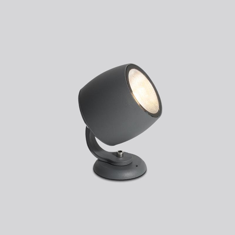 Modern Aluminum LED Outdoor Spotlight - Waterproof Garden Light Gray