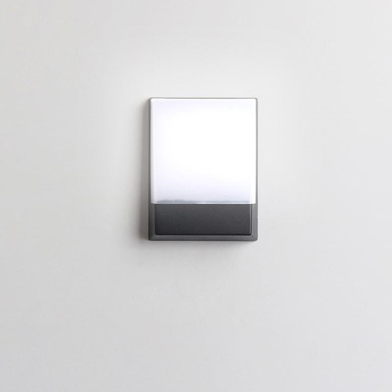 Modern Waterproof LED Outdoor Wall Light - Black Aluminum Porch Light