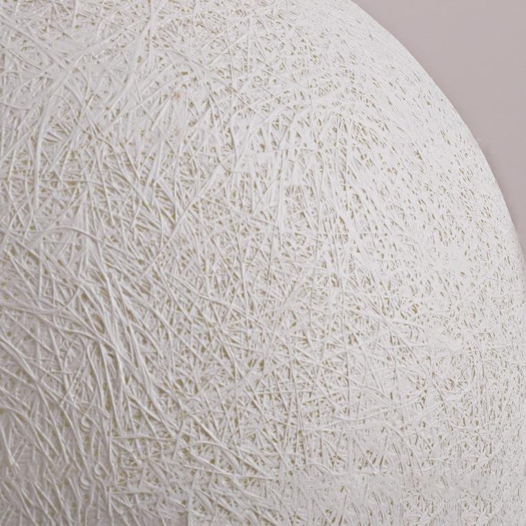 Modern White Resin Moon Sphere Outdoor Waterproof Post Light