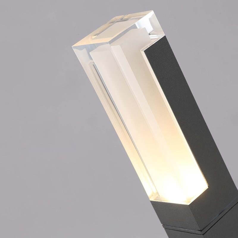 Modern Cuboid LED Bollard Light – Aluminum Outdoor Post Lamp