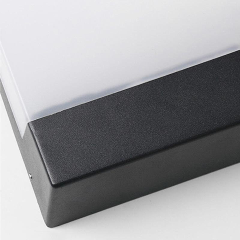 Modern Waterproof LED Outdoor Wall Light - Black Aluminum Porch Light