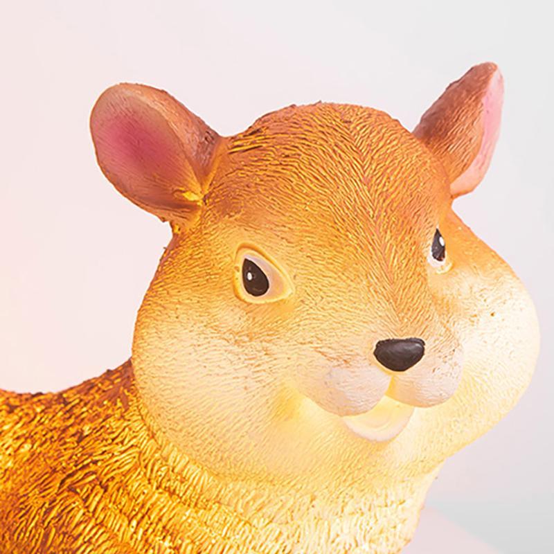 Resin Squirrel Garden Light LED Waterproof Outdoor Landscape