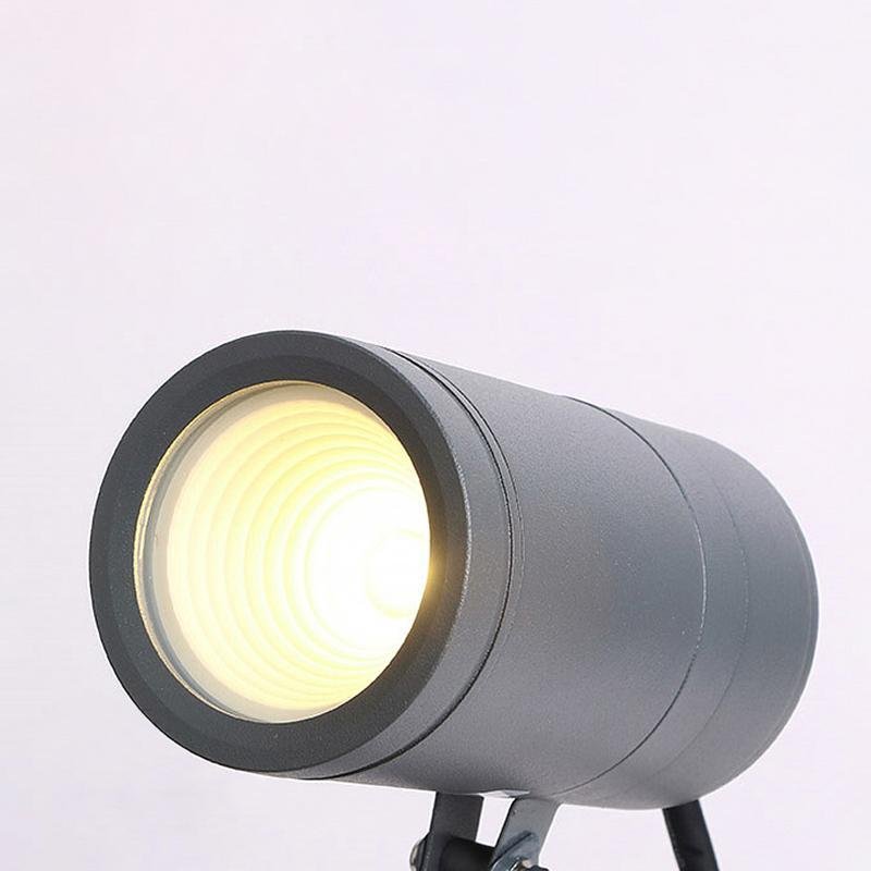 Adjustable Aluminum LED Outdoor Spotlight - Modern Black Garden Light