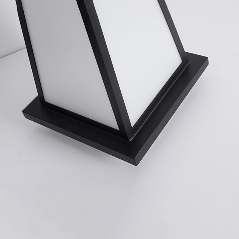 Retro Black LED Outdoor Lantern - Waterproof Garden Pathway Light