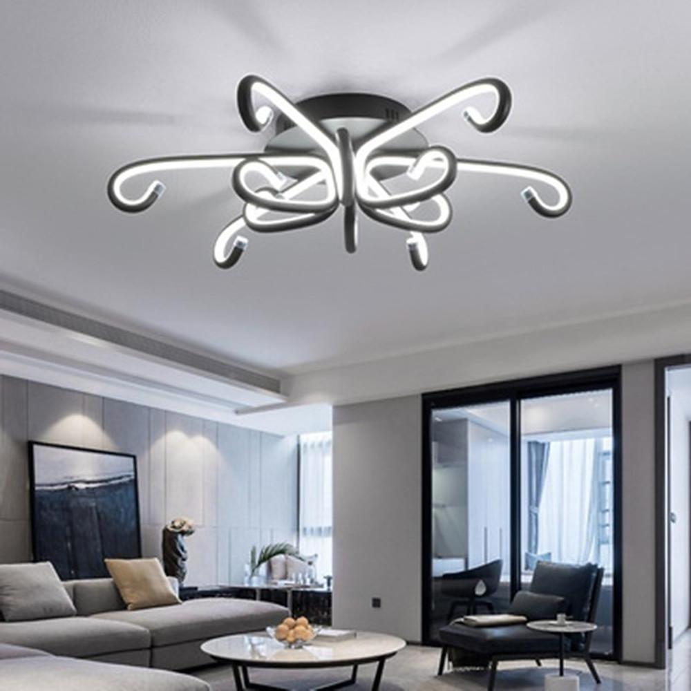 Octopus-Inspired Flush Mount Ceiling Light with Curved LED Arms