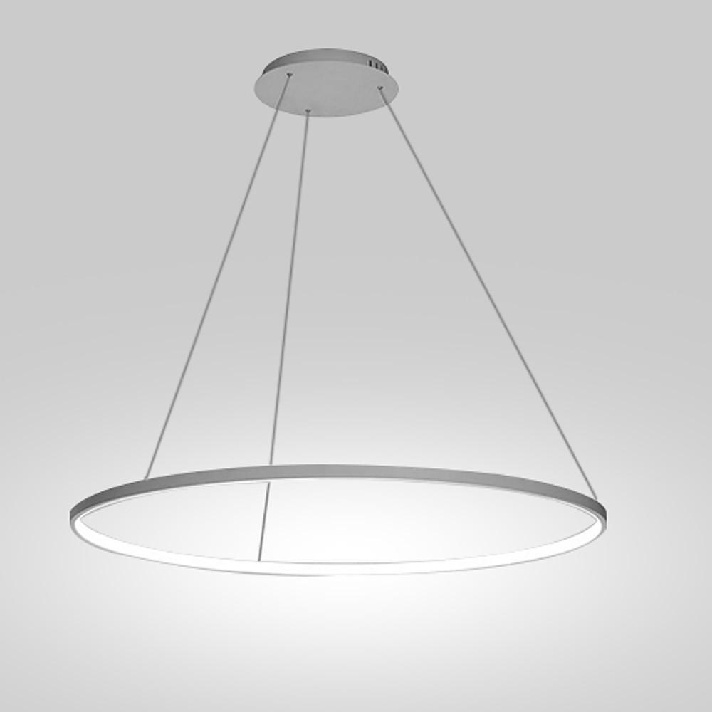 24" Modern Ring Pendant Light with Opal Acrylic Shade & LED