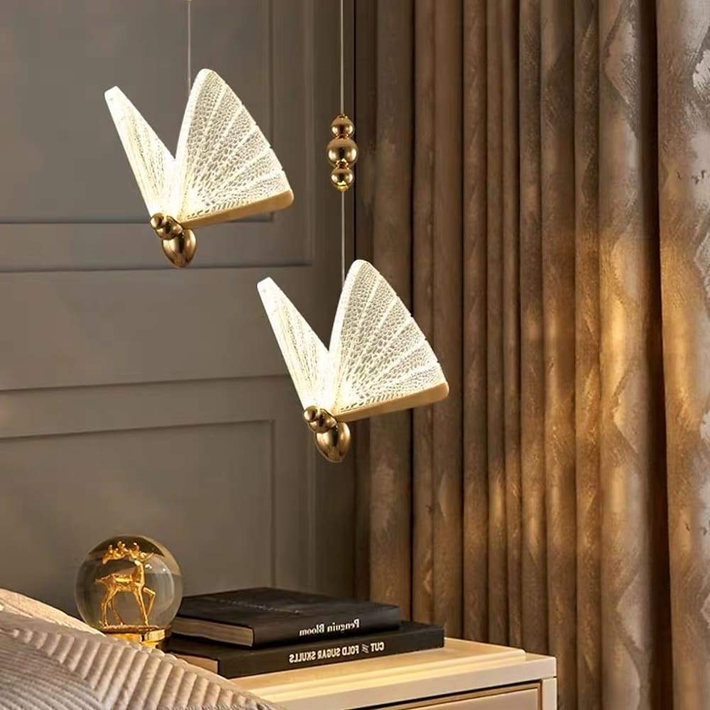 Butterfly Design LED Pendant Light Modern Acrylic Hanging Lamp