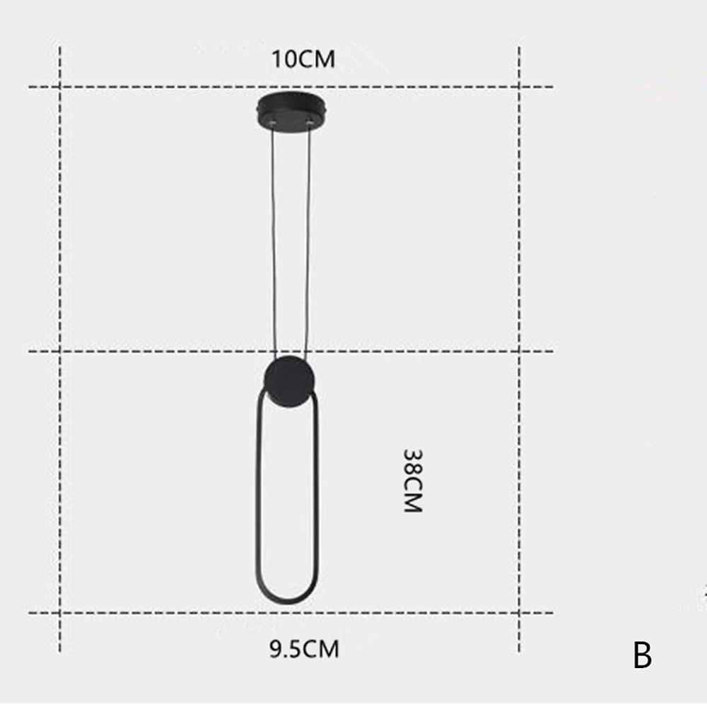 Geometric Dimmable LED Pendant Light – Modern Aluminum Hanging Lamp