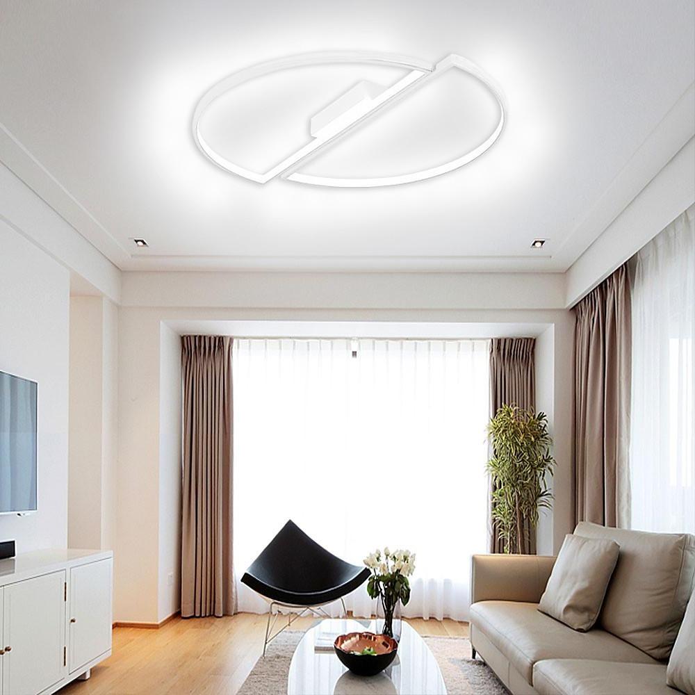 Modern Semi-Circle Dimmable LED Flush Mount Ceiling Light