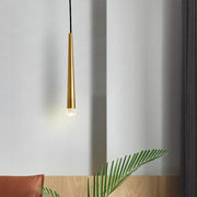 Slim Cylinder Electroplated Metal LED Nordic Pendant Light