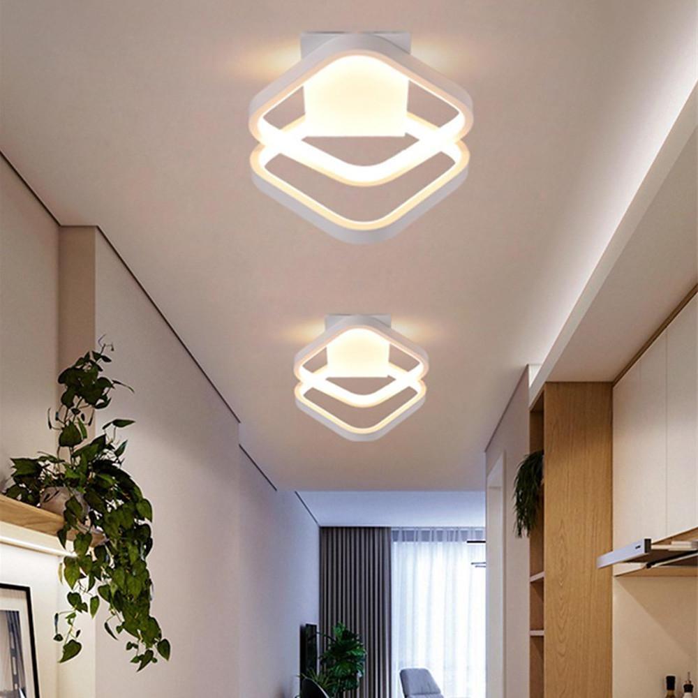 Modern Geometric LED Flush Mount Ceiling Light Metal Aluminum