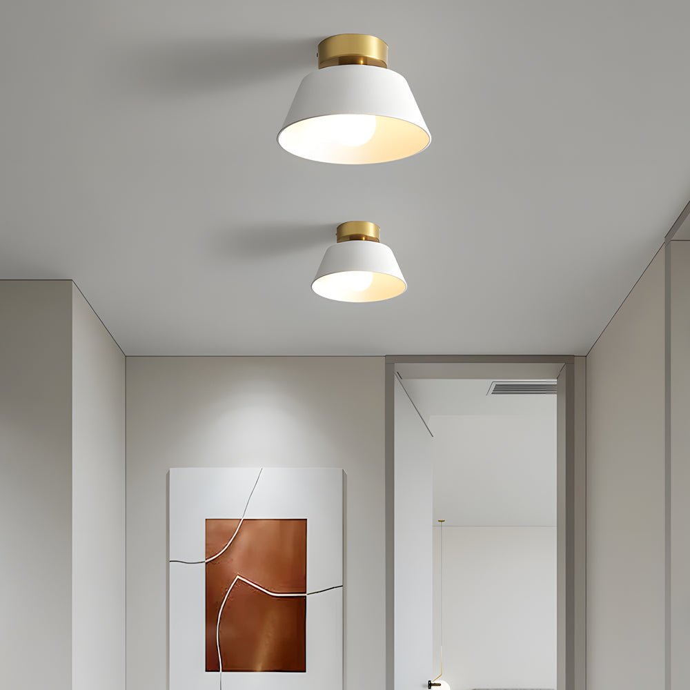 10" Modern Round Semi Flush Mount Ceiling Light - 3-Step Dimming
