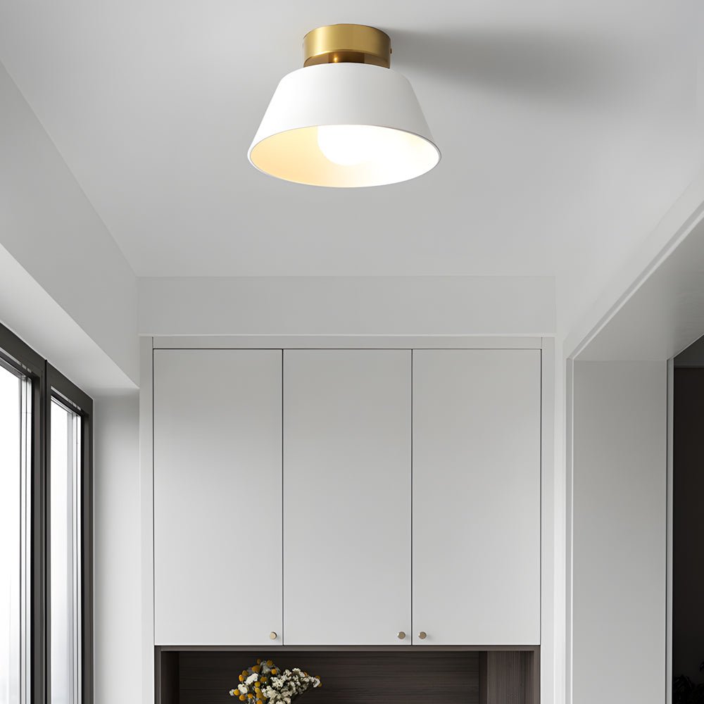 10" Modern Round Semi Flush Mount Ceiling Light - 3-Step Dimming