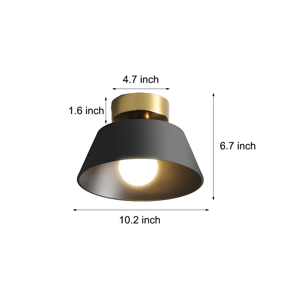 10" Modern Round Semi Flush Mount Ceiling Light - 3-Step Dimming