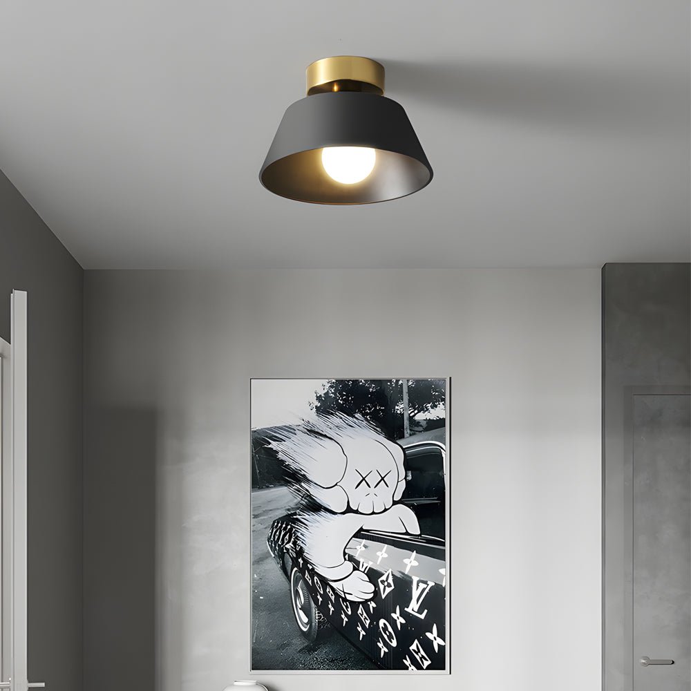 10" Modern Round Semi Flush Mount Ceiling Light - 3-Step Dimming