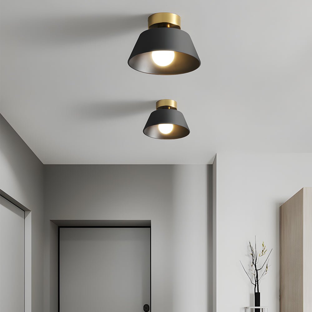 10" Modern Round Semi Flush Mount Ceiling Light - 3-Step Dimming