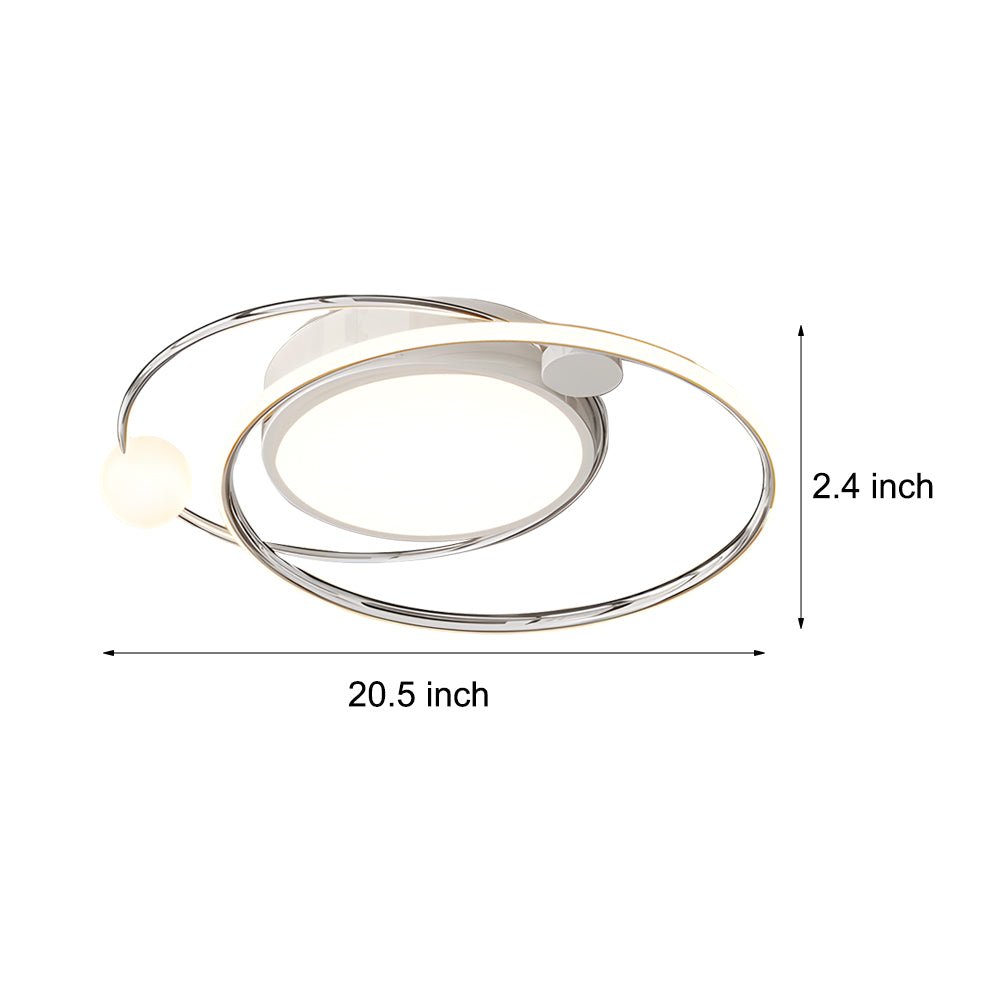 20" Modern Nordic LED Flush Mount Ceiling Light with Dimming