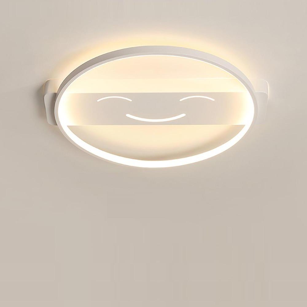 Modern Circle LED Flush Mount Ceiling Light – Metal & PVC Finish