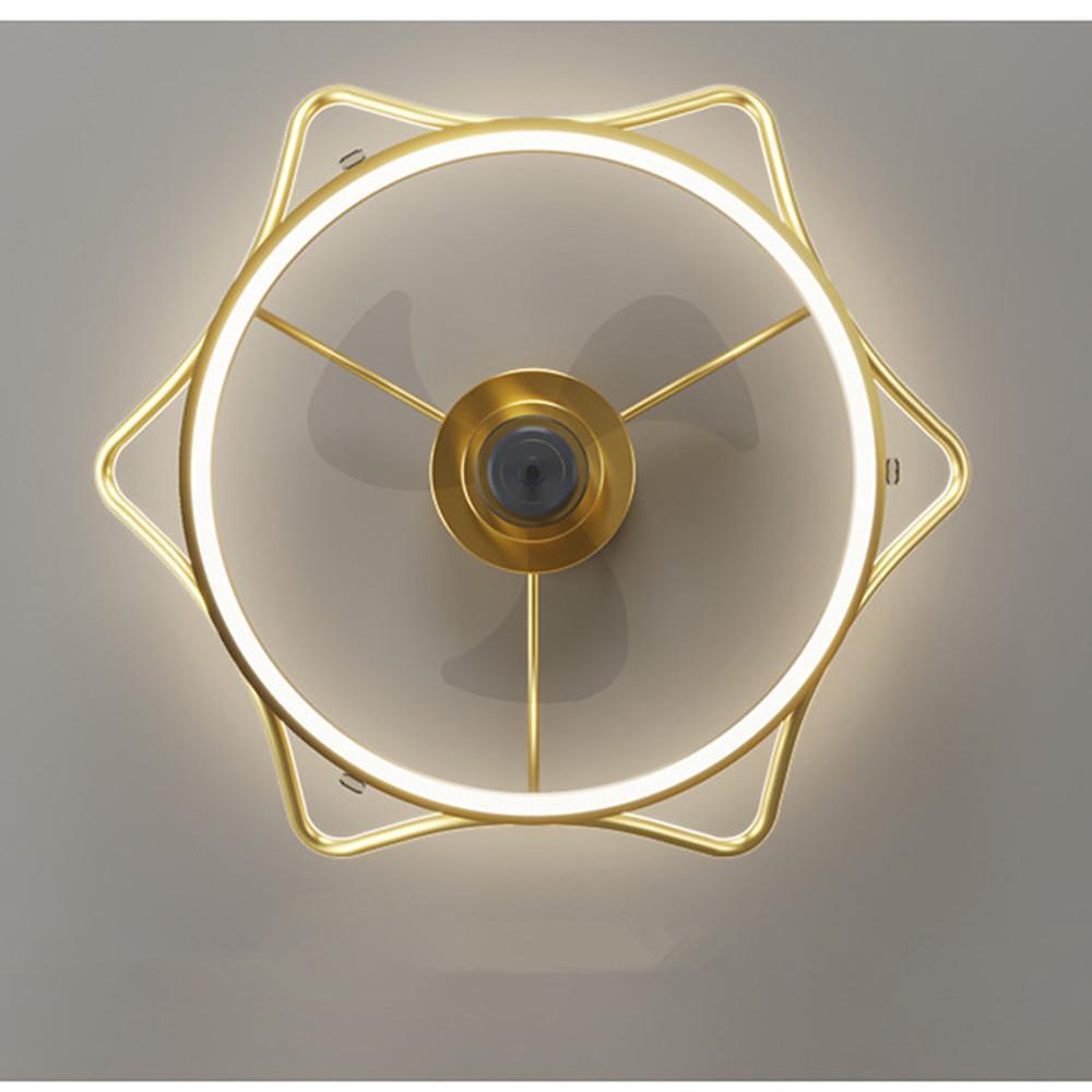 Modern Bladeless Ceiling Fan Light with LED - Metal & Acrylic