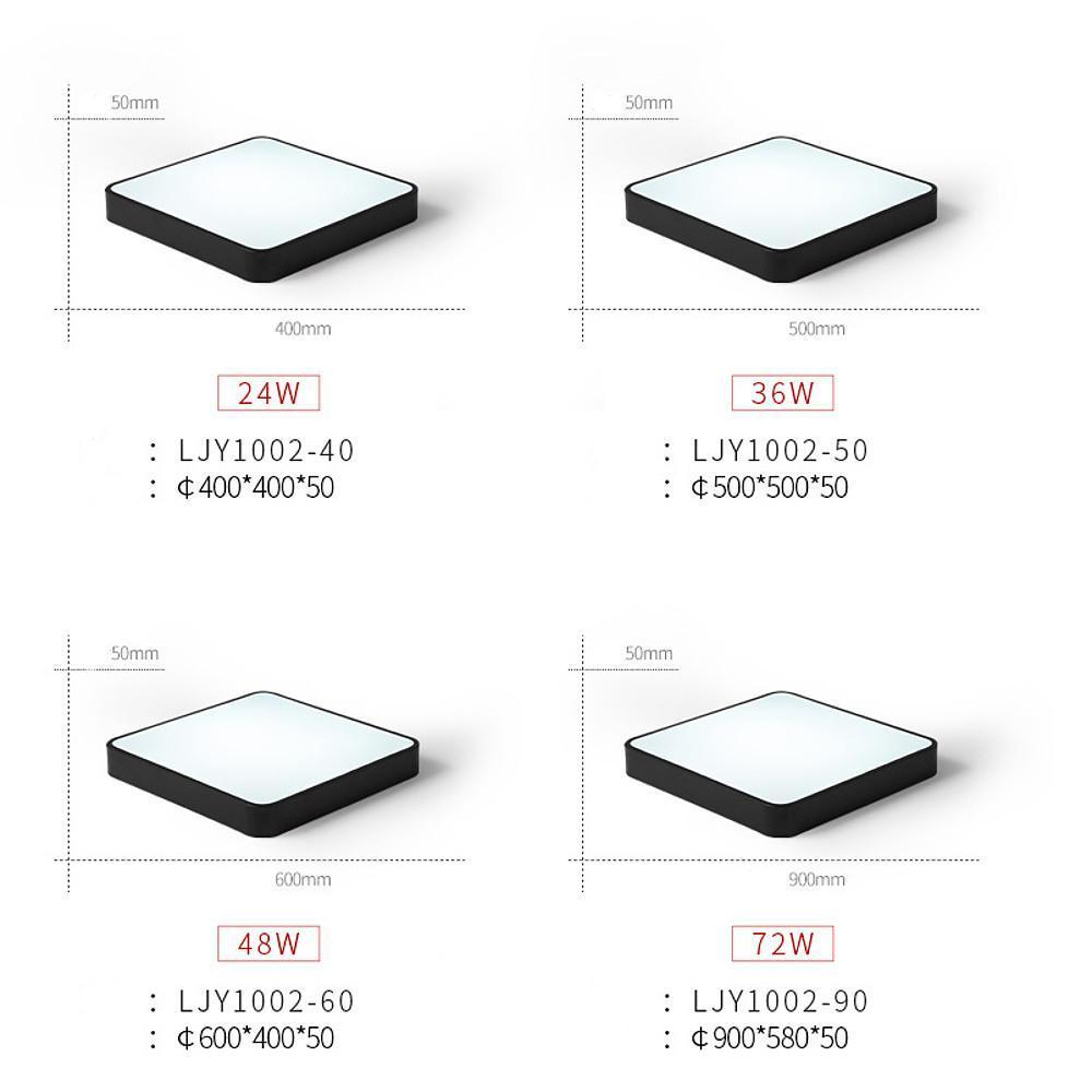Modern Square LED Flush Mount Ceiling Light – Metal & PVC