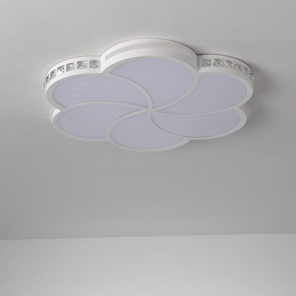 Geometric Flower Flush Mount Ceiling Light Dimmable Metal Acrylic 36W