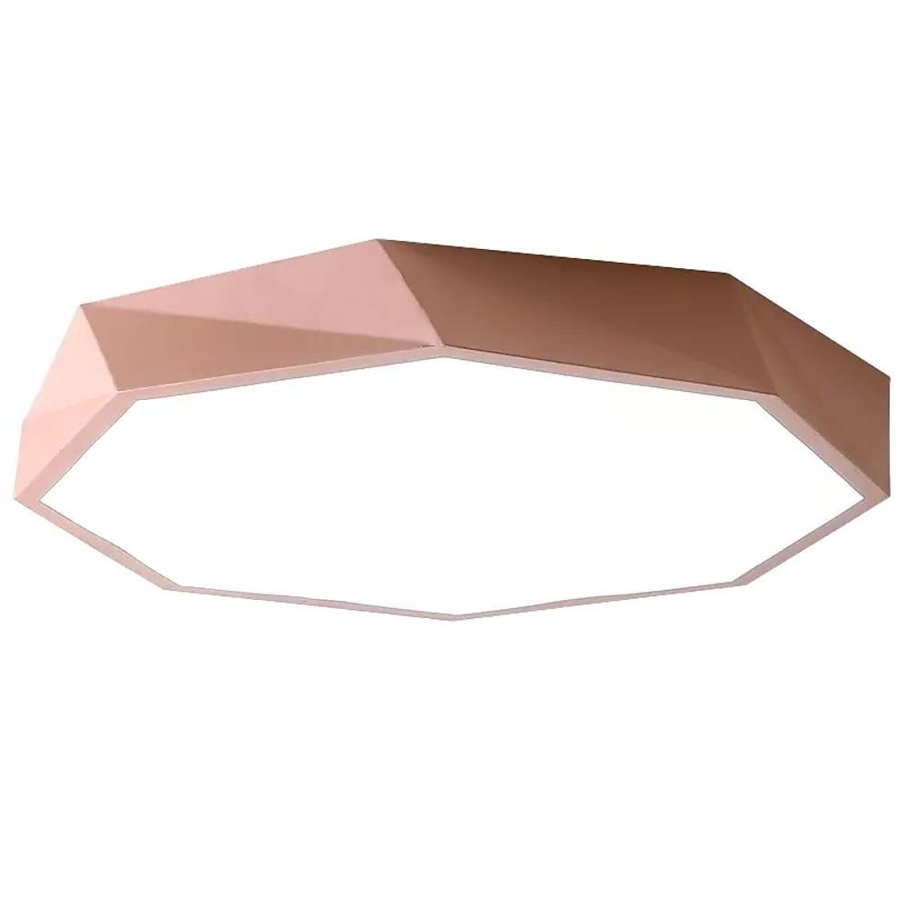 Modern Geometric LED Flush Mount Ceiling Light with Remote
