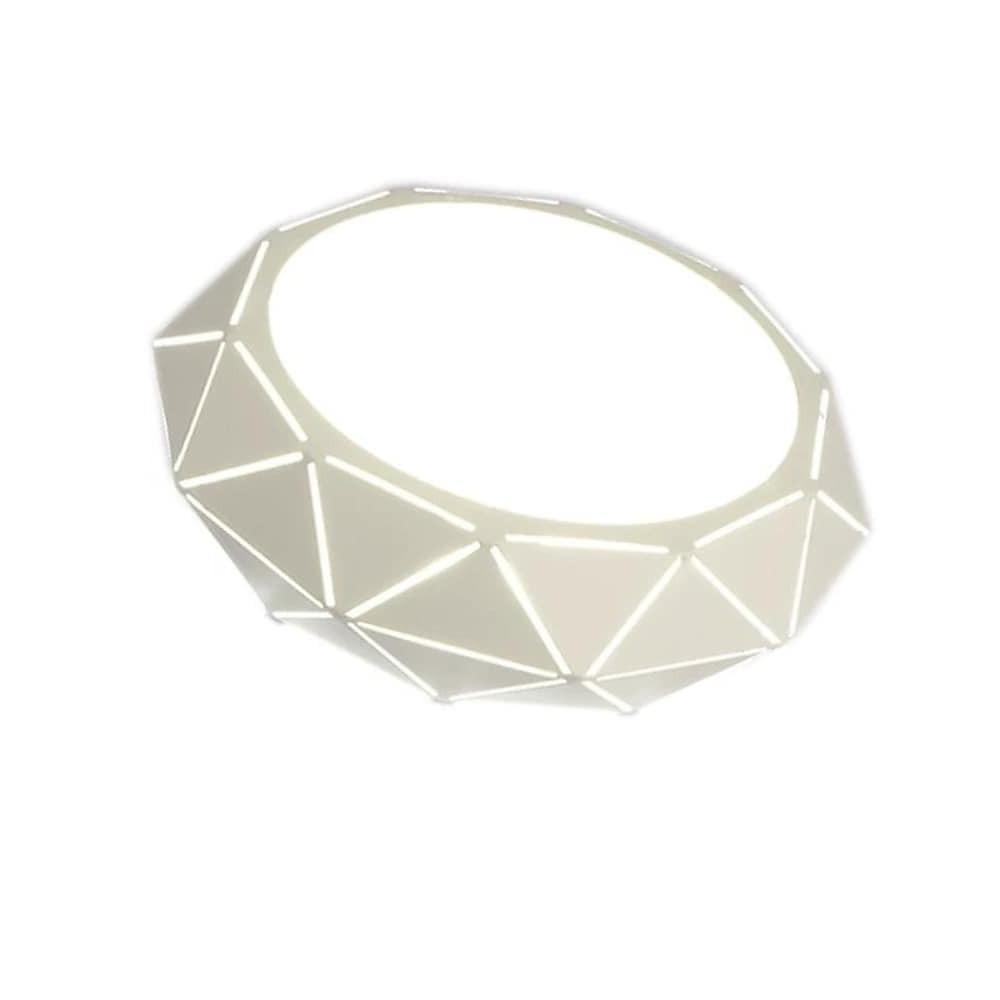 Geometric Drum LED Flush Mount Ceiling Light - Modern Metal Fixture