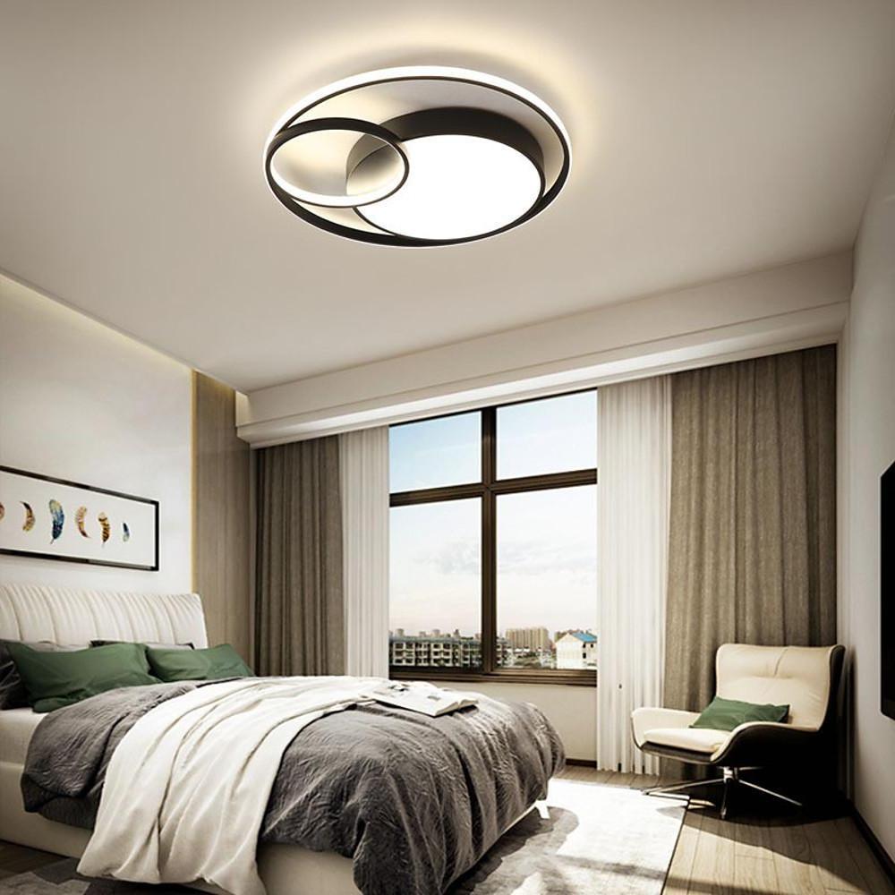 Modern Three-Circle LED Flush Mount Ceiling Light