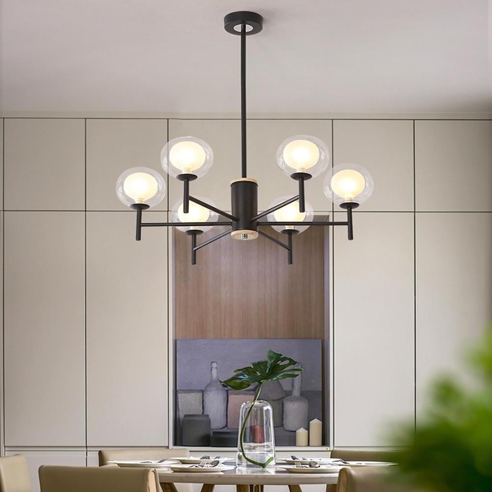Sputnik Chandelier 18-Light Glass Bubble Industrial Modern Pendant
