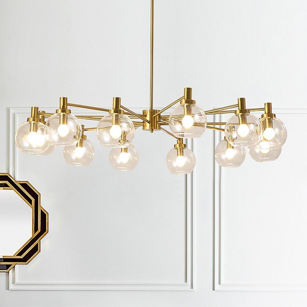 Sputnik Globe LED Chandelier | Modern Metal & Glass Ceiling Light