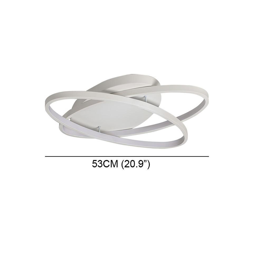 2 Ring Contemporary LED Flush Mount Ceiling Light